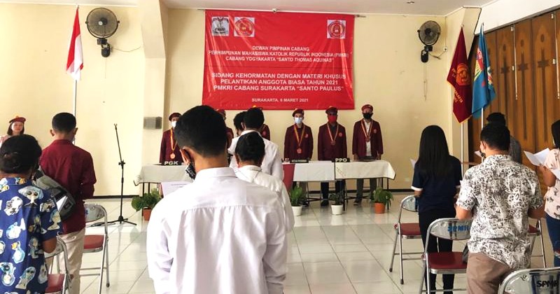 PMKRI Yogyakarta Lantik Anggota PMKRI Cabang Surakarta