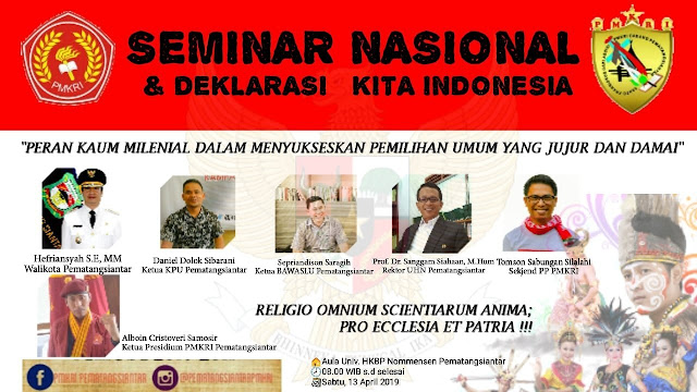 PMKRI Cabang Pematangsiantar akan Adakan Seminar Nasional dan Deklarasi Kita Indonesia